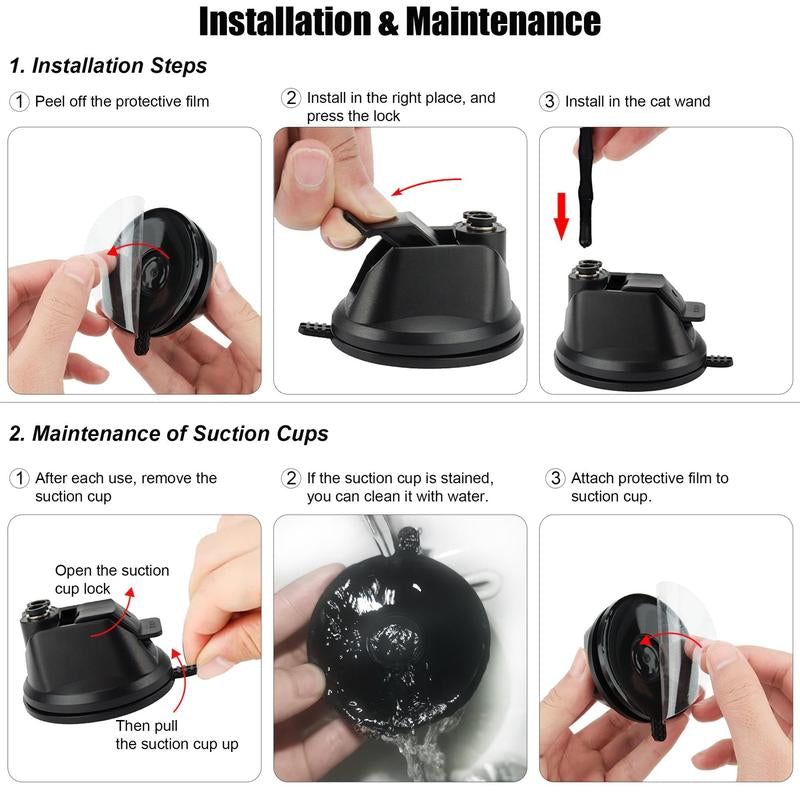 2 Wands with Base & 6 Feather Interactive Cat Toy Set