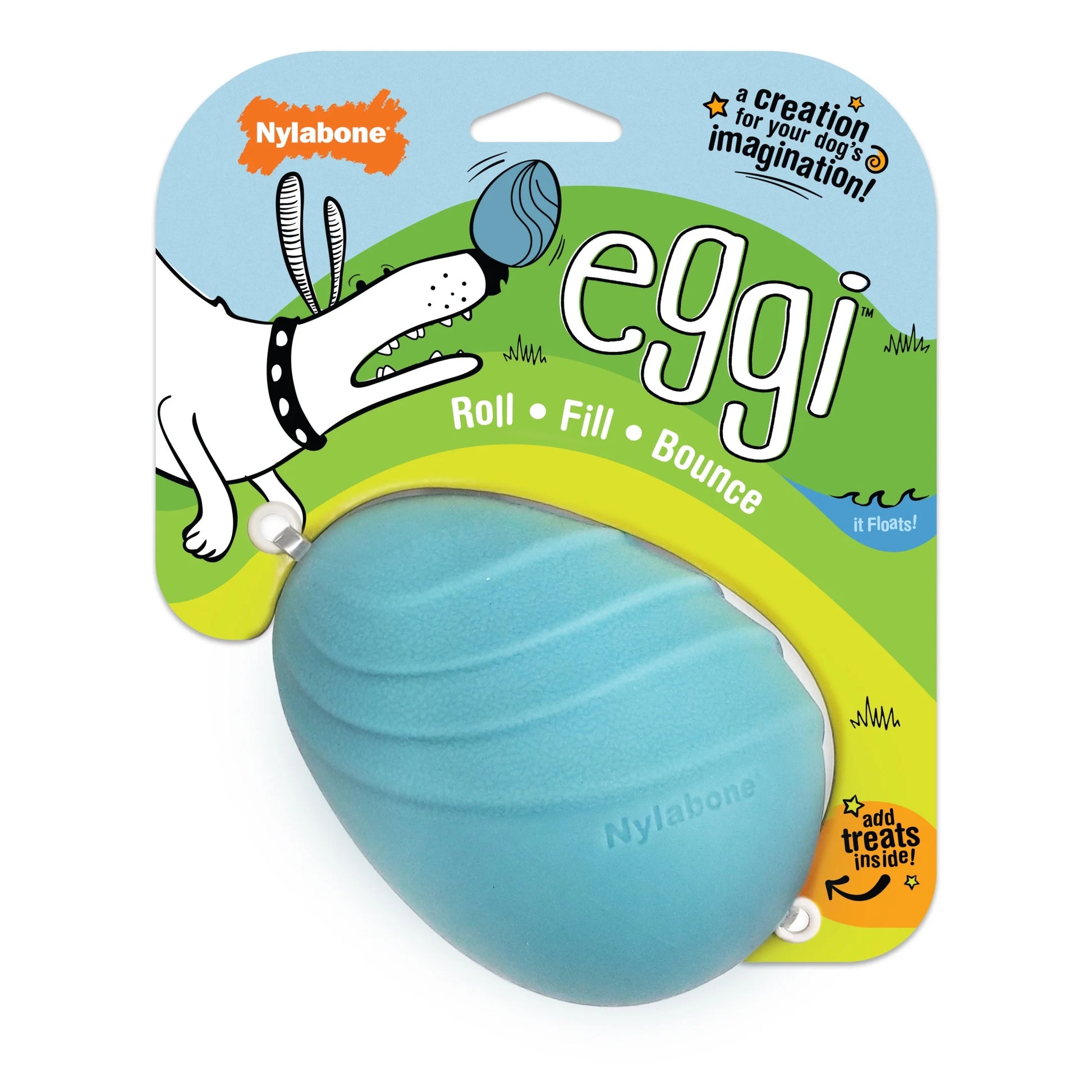 Eggi Interactive Dog Toy, Lightweight Bouncy Treat Toy, Creative Play & Exercise
