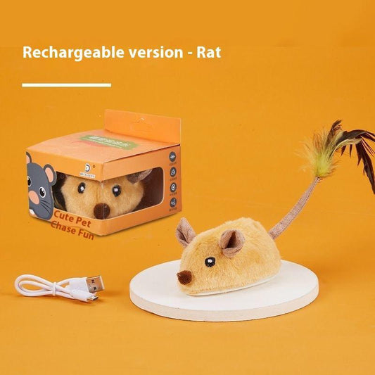 Automatic Smart Cat Teaser: Self-Moving Feather Toy for Cats with Random Escape Action​ Catoys Adjustable Cat Grooming Headcover Striped USB Charged Cat Ball Toy USB Rechargeable Geometric Cat Toy