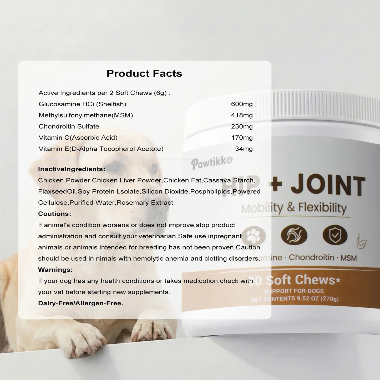 Complete Dog Health Bundle – Multivitamin, Joint Support & Probiotics Soft Chews for Skin Coat, Hip Joint, Digestive & Immune Support