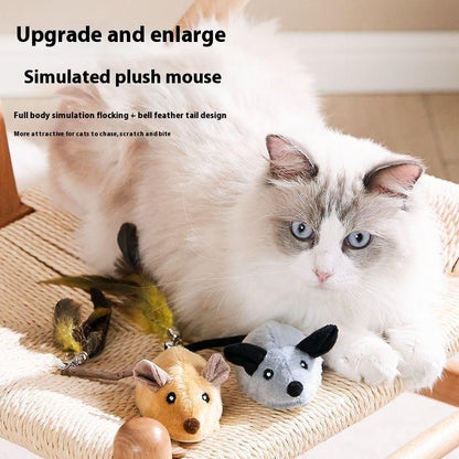 Automatic Smart Cat Teaser: Self-Moving Feather Toy for Cats with Random Escape Action​ Catoys Adjustable Cat Grooming Headcover Striped USB Charged Cat Ball Toy USB Rechargeable Geometric Cat Toy